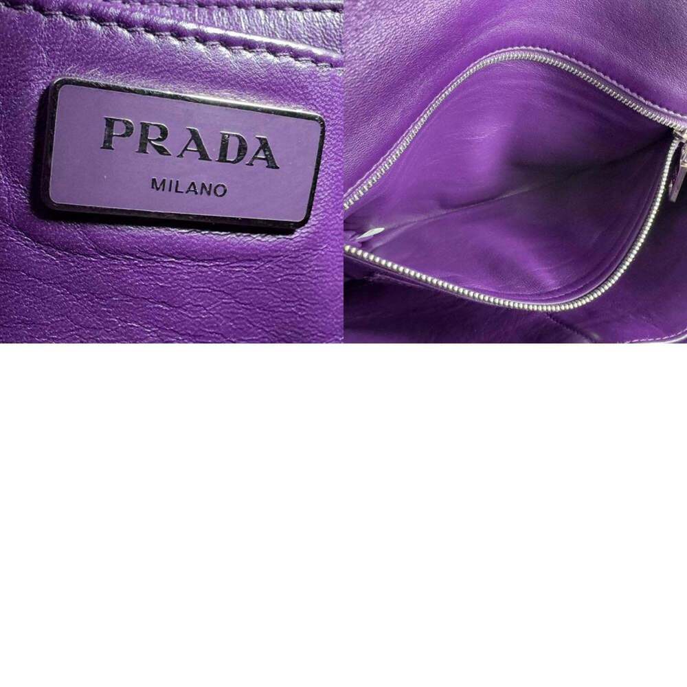 PRADA Purple Leather Shoulder Bag - Picture 5 of 5